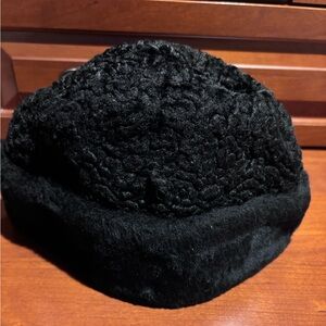 VTG Kevin McAndrew Kubanka Black Faux Astrakhan Karakul Large Cossack Hat 24”